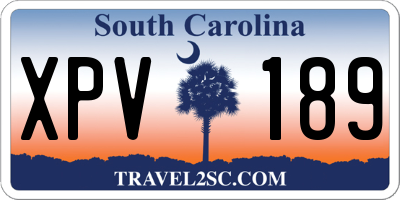SC license plate XPV189
