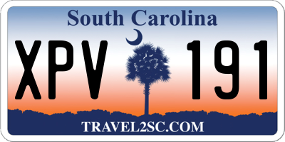 SC license plate XPV191