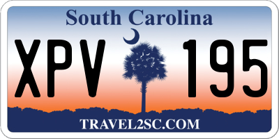 SC license plate XPV195