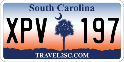 SC license plate XPV197