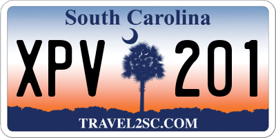 SC license plate XPV201