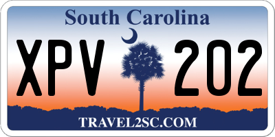 SC license plate XPV202