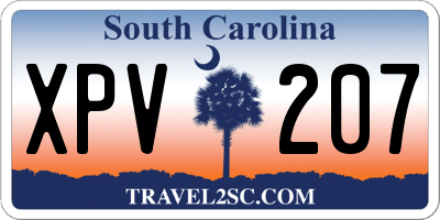 SC license plate XPV207