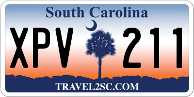 SC license plate XPV211
