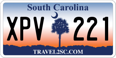 SC license plate XPV221