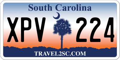SC license plate XPV224