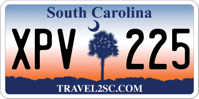SC license plate XPV225