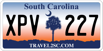 SC license plate XPV227