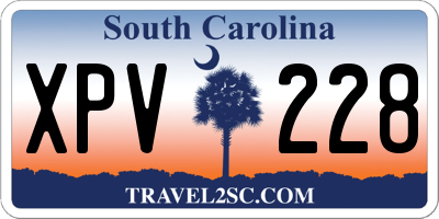 SC license plate XPV228