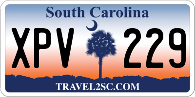 SC license plate XPV229