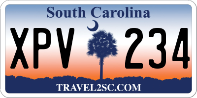 SC license plate XPV234