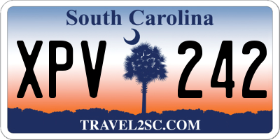 SC license plate XPV242