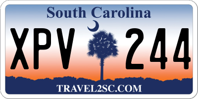 SC license plate XPV244