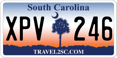 SC license plate XPV246