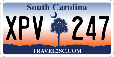SC license plate XPV247