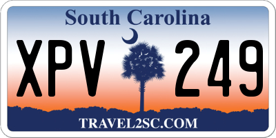 SC license plate XPV249