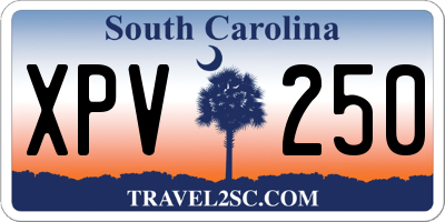 SC license plate XPV250