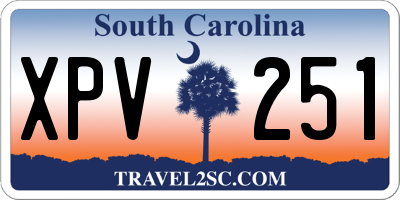 SC license plate XPV251