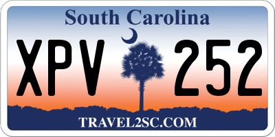 SC license plate XPV252