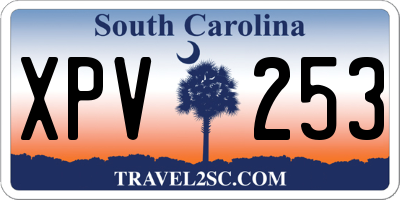 SC license plate XPV253