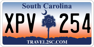 SC license plate XPV254