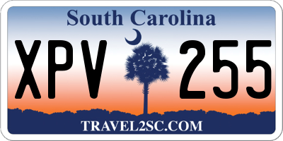 SC license plate XPV255