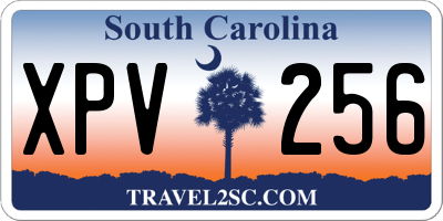 SC license plate XPV256