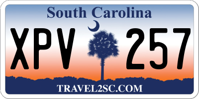 SC license plate XPV257