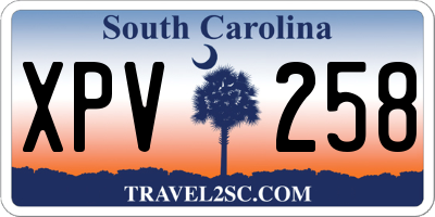 SC license plate XPV258