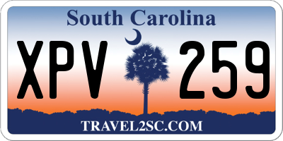 SC license plate XPV259