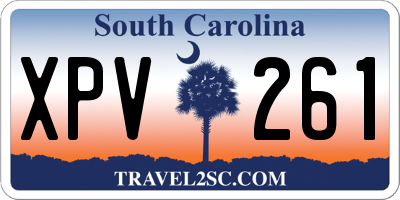SC license plate XPV261