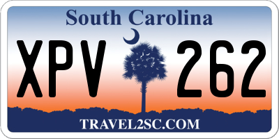 SC license plate XPV262