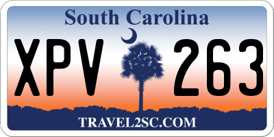 SC license plate XPV263
