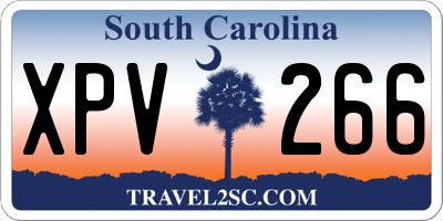 SC license plate XPV266