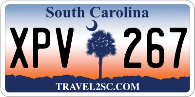 SC license plate XPV267