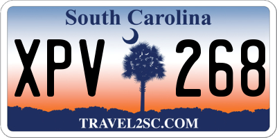 SC license plate XPV268