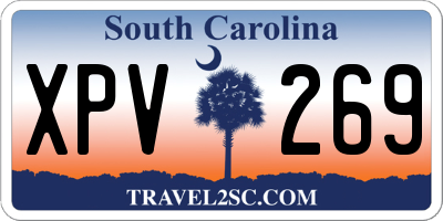 SC license plate XPV269
