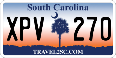 SC license plate XPV270
