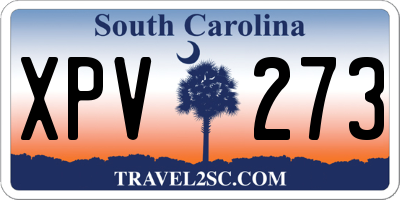 SC license plate XPV273