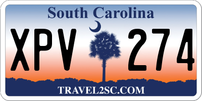SC license plate XPV274