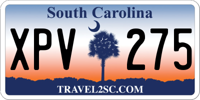SC license plate XPV275