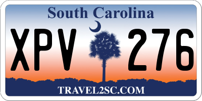 SC license plate XPV276