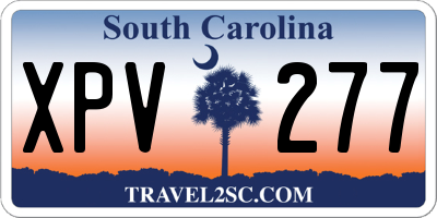 SC license plate XPV277