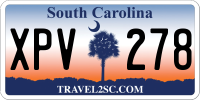 SC license plate XPV278