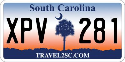 SC license plate XPV281
