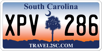 SC license plate XPV286
