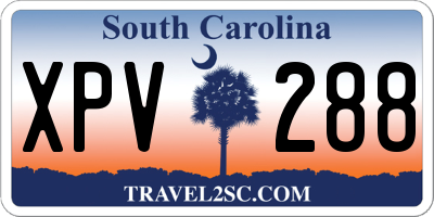 SC license plate XPV288