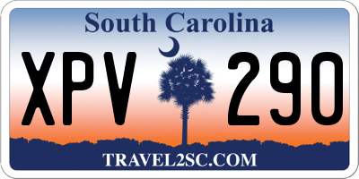 SC license plate XPV290