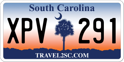 SC license plate XPV291