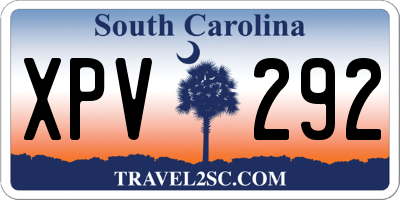 SC license plate XPV292